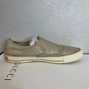 Burberry Cndonqingus Metallic Light Gold Speckle Slip On Shoes Womens38 EU/8 US